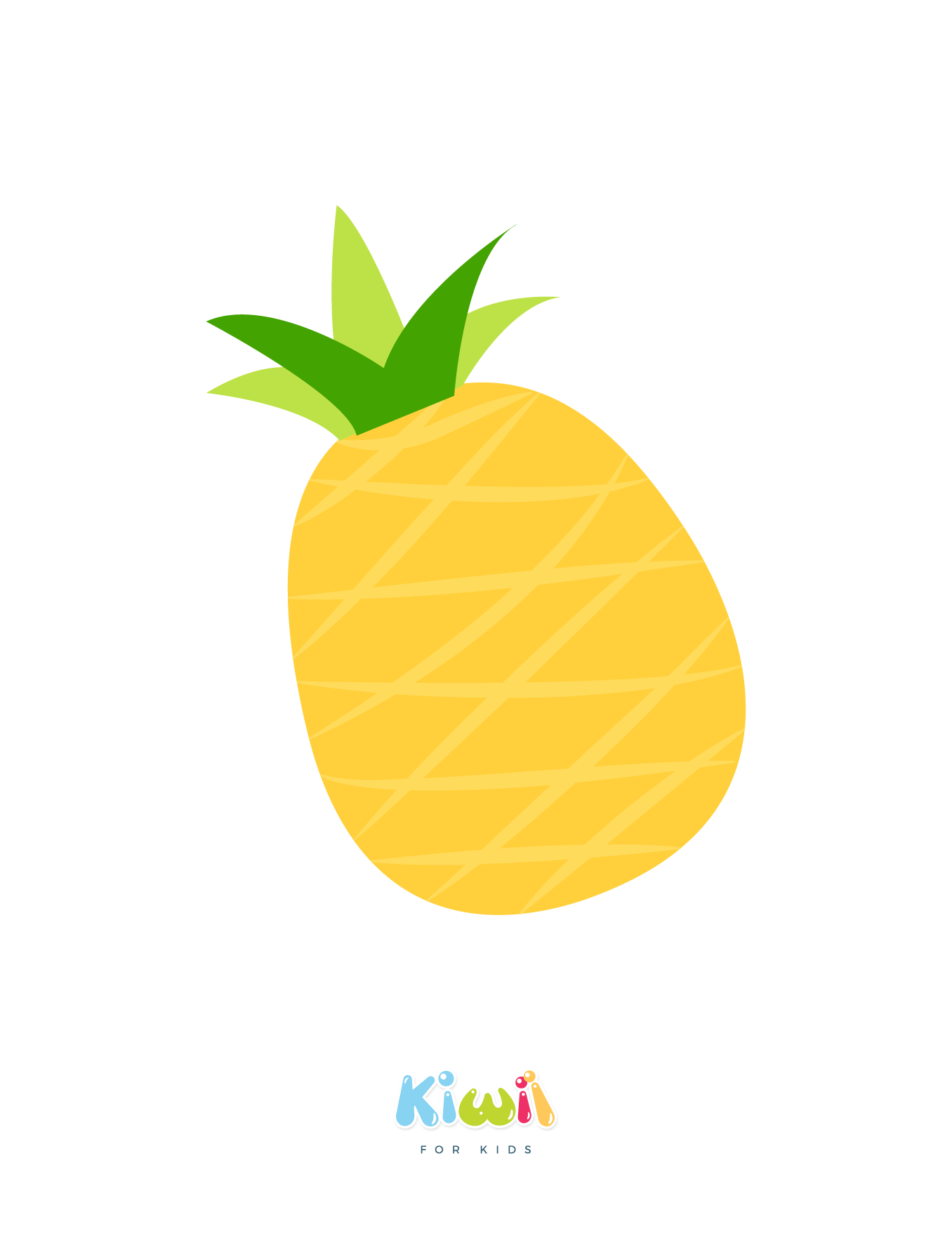 Stories for Kids - letter Alif flashcards - أناناس pineapple